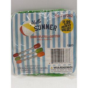 Hello Summer Inflatable Joust Stick 57in / 145cm Green & Multicolor Fun For Pool
